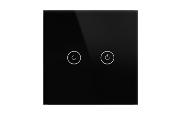 2 Gang Touch Light Switch Glass Panel Mechanical